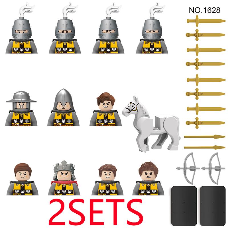 Военные Строительные Блоки Средневековые Фигурки Солдат Подарки Игрушки Оружие Щит Священная Римская Империя Сент-Лазарь Рыцарь Иерусалима Легион MOC