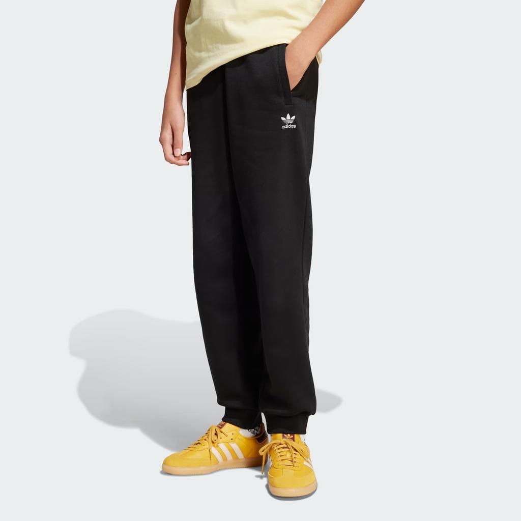 adidas Оригинальные вязаные спортивные штаны Модные простые свободные на шнурке Детские штаны Черные JC8416