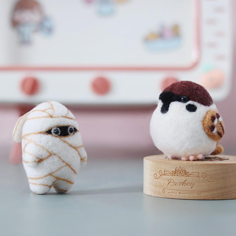 Новая Игла Валяние Шерсть Ручная Работа DIY Кукла Каваи Супер Милый Воробей Мумии Крабы Плюшевые Игрушки Лучшие Подарки на День Рождения Не Готовые