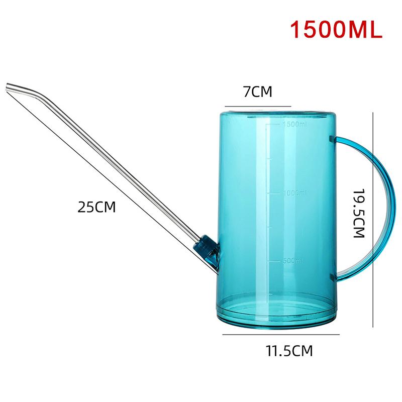 Садовая лейка большой емкости съемный чайник для полива бытовой из нержавеющей стали с длинным горлом для сада и газона 1,5 л пластик