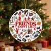 Друзья не лгут Рождественское украшение Смешное акриловое украшение для подвешивания на елку Праздничные подарки для друзей семьи фанатов Тайный Санта Наполнитель для чулка