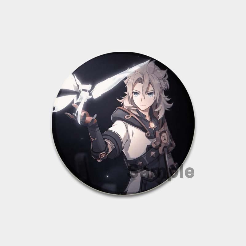 58 мм Genshin Impact, мягкая кнопка на лацкане, креативный забавный значок на воротнике, мультяшная фигурка, броши, одежда, ювелирные аксессуары, милые подарки