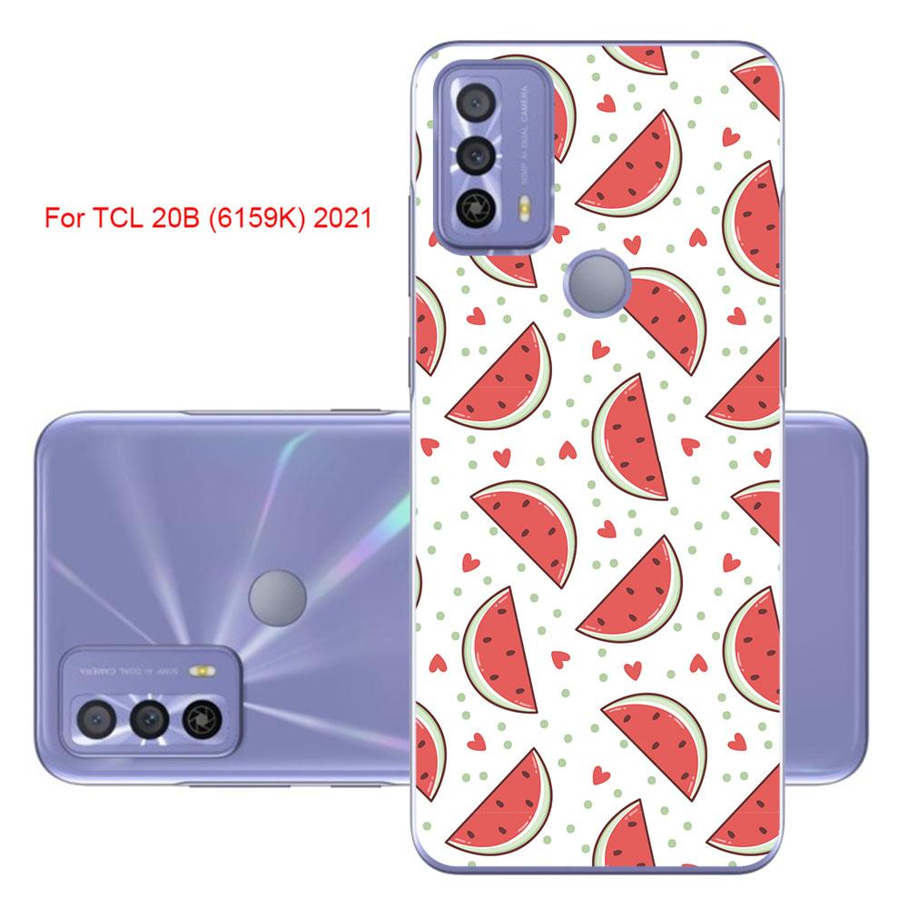 Чехол для телефона TCL 20B (6159К) 2021 6,52-дюймовый мягкий чехол из ТПУ, цветная роскошная популярная печать, мобильные модные сумки