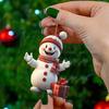 Christmas Hanging Ornament Acrylic Cartoon Style Pendant with Lanyard Easy To Hang Adorable Rearview Mirror Ornament