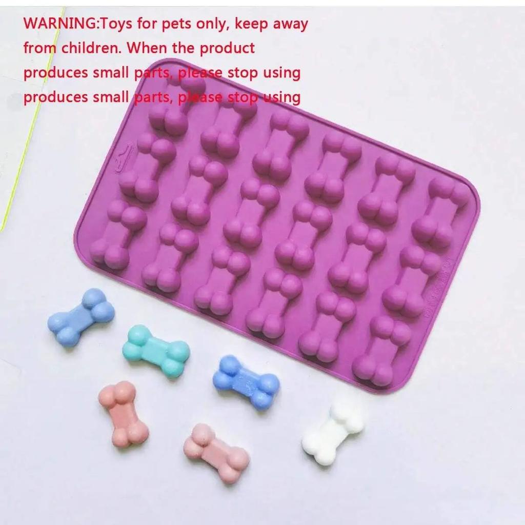 1pc-Dog Paw and Bone Shaped Silicone Mold Non-stick Food Grade Ice Tray for Chocolate Candy Cupcakes Puddings