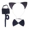 Дети, галстук-бабочка и хвост, набор для костюма животного, аксессуары, повязка на голову, головной убор, креативный косплей для вечеринки