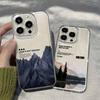 Чехол для телефона с горным мотивом и озерным пейзажем Для IPhone 17 16 E 15 14 13 12 11 Pro Max 15 Plus 17 Air Прозрачная мягкая задняя крышка