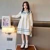 Корейское модное платье для девочек на весну и осень - стиль Western Sweet College