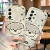 Phone case: 2D flat Samsung Galaxy A34 A35 M05 M06 S20 S22 S21 FE Plus 5G protective case, simple doodle puppy, perfect Christmas and Halloween holida
