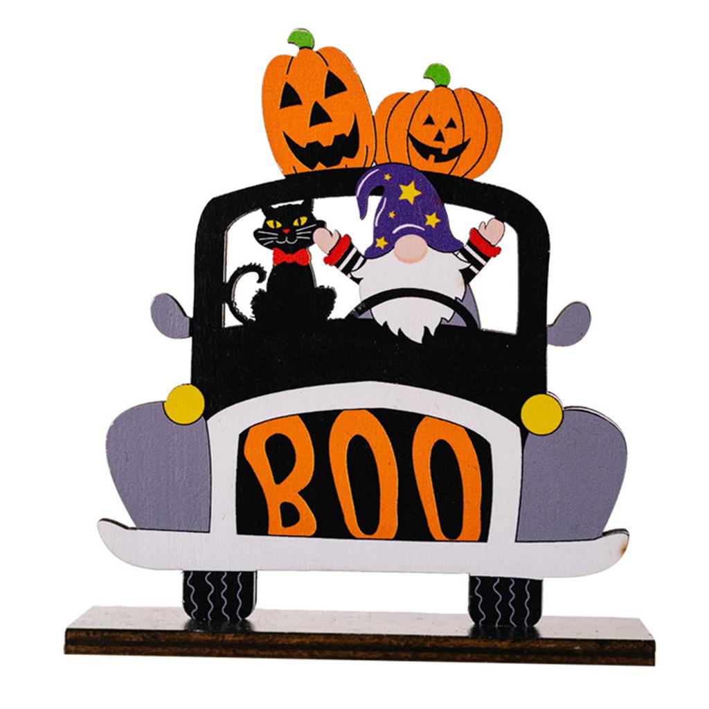 Halloween Decorations Wood Signs Pumpkin Dwarf Table Centerpiece Halloween Table Decor For Home Living Room Decor
