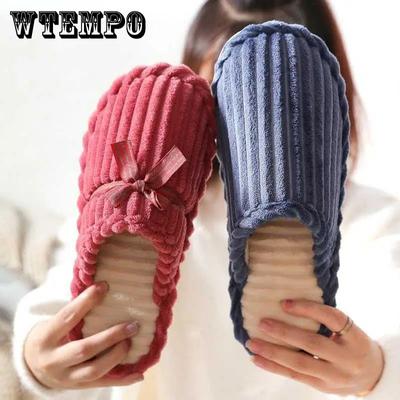 Хлопковые тапочки для пар, мужские и женские домашние нескользящие теплые тапочки, женские зимние домашние тапочки