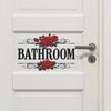 Roses, Bathroom English Slogan, Door Stickers, Home Decoration Wall Stickers