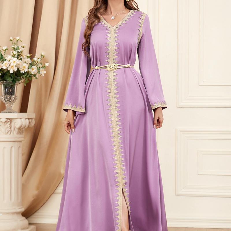 Ближневосточное арабское мусульманское женское весенне-осеннее комбинированное женское платье Абая