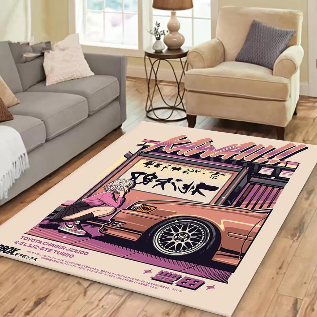 Racing Car Printed Carpet Multi-Function Rug for Living Room Kitchen & Entrance Decor Rugs for Bedroom Living Room Decoration