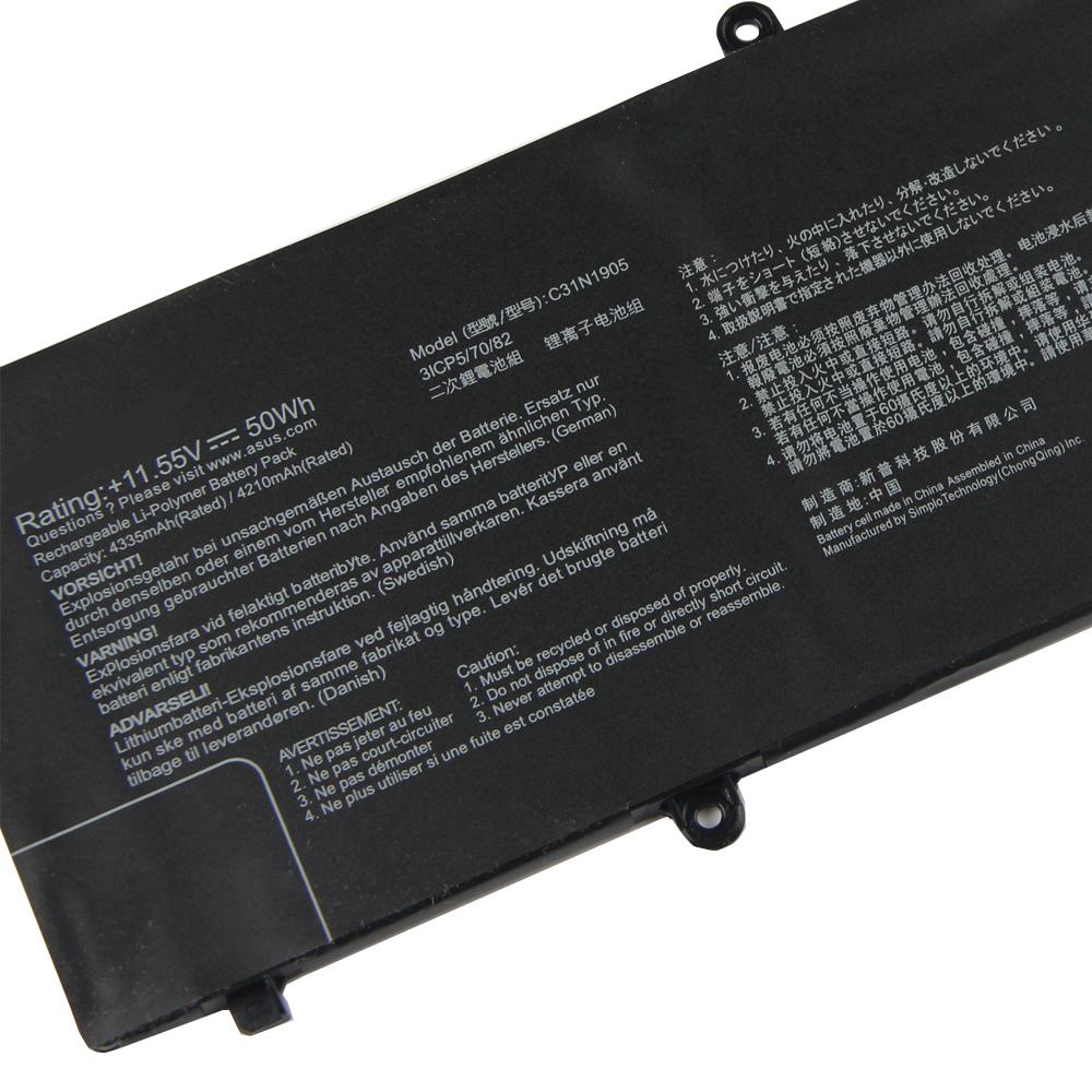 Сменный аккумулятор C31N1905 для ASUS S5600F S433FL S521FA S533F ADOL14FLC S4600F 4335 мАч