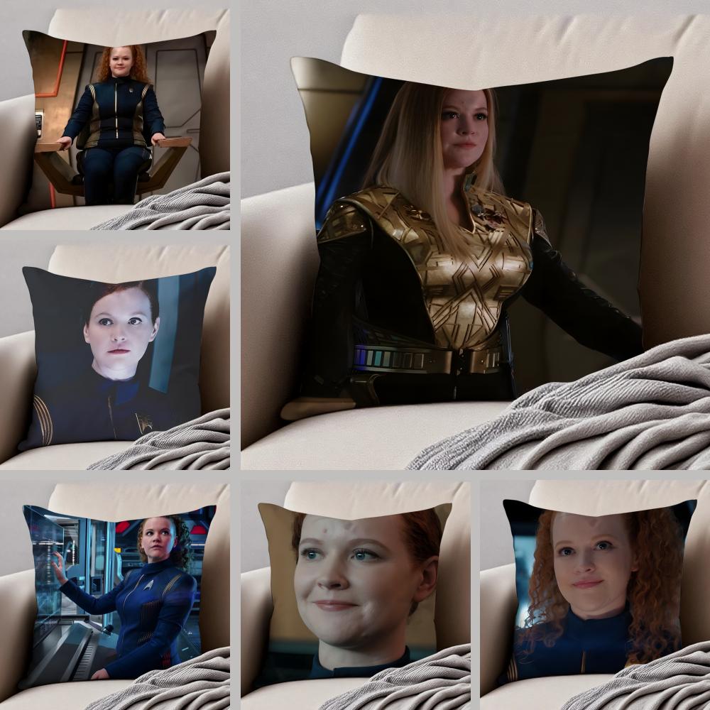 Star Trek Discovery SStar Sylvia Tilly Cushion Cover Throw Pillow Cover Hidden Button Durable Polyester Chair Cushion