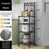 Kitchen Storage Rack Microwave Oven Pot Rack Floor Standing Household Seasoning Storage Rack Multilayer Simple Organizer Kitchen