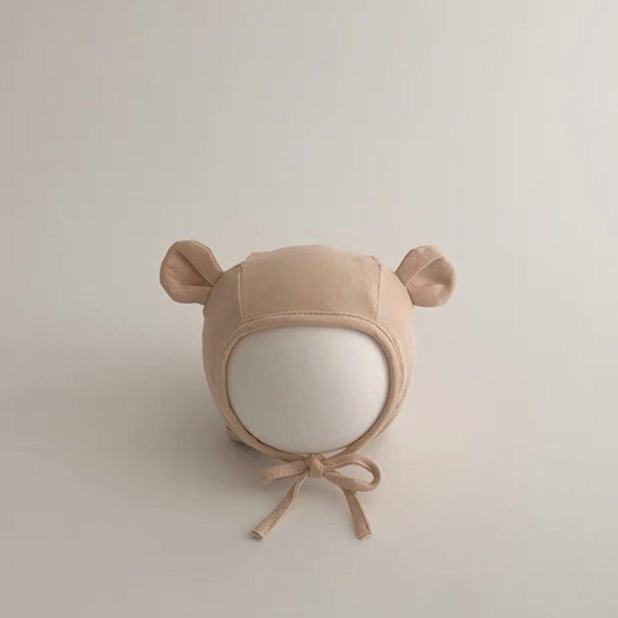 Новорожденный хлопковый пуловер-шапка с защитой ушей и шнуровкой - Милый и очаровательный для весны и осени