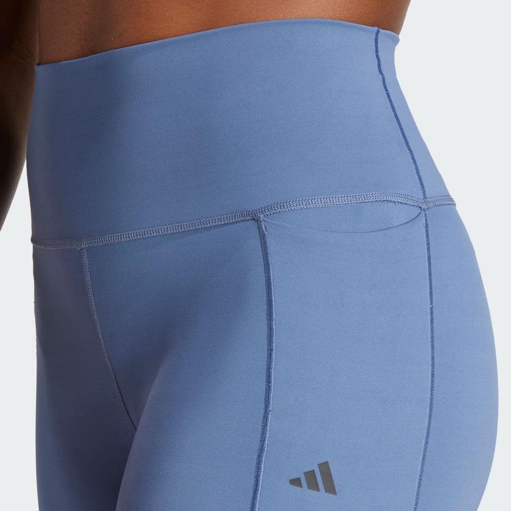 Adidas Леггинсы женские Optime Luxe 7/8 серо-голубые IR8252