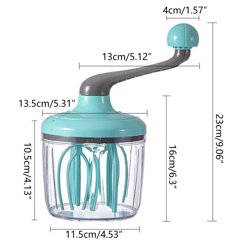 1100ML Cream Butter Beater Manual Household Tool Semi Automatic Egg White Cream Cake Egg Hand Mixer Anti-slip Egg Beater