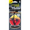 CALIFORNIA SCENT - CALIFORNIA SCENT - California Scents - Ice - Car Air Freshener - Fresh Scent, Paper Palm Tree, Pack of 4 Units CE