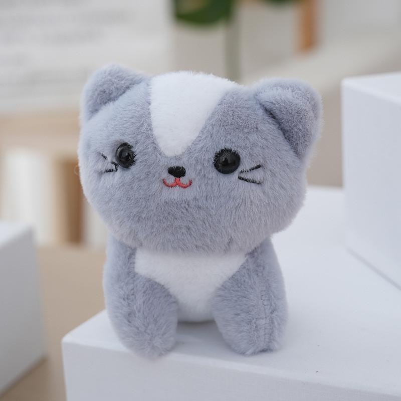 Adorable Cartoon Cat Plush Toy Soft And Cuddly Small Stuffed Animal Doll 12cm