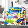 Pororo Cartoon Print Flannel Blanket High Quality Warm Comfortable Cover for All Seasons Perfect for Gifts Home Decor