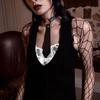 PU Leather Collar Personality Exaggerated Dark Gothic Retro Neck Collar Punk Style Clothing Accessories Tie Accessories