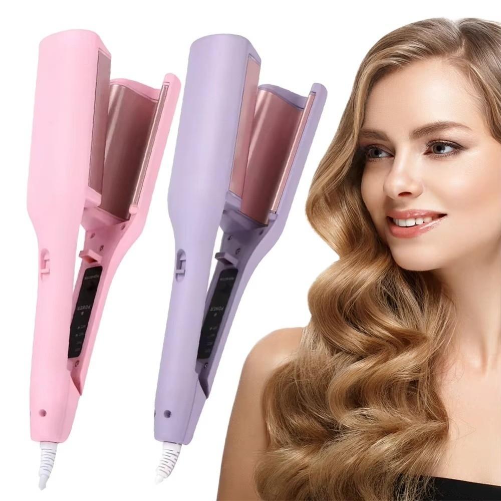 Temperature Control Water Wave Hair Curler Large Curl 32MM Deep V Curling Iron Travel