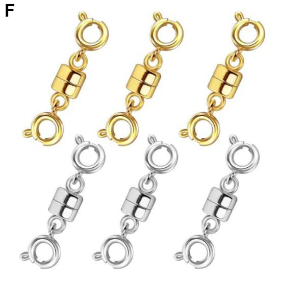 6Pcs Magnetic Necklace Clasp with Lobster Clasp Jewelry Connecting Buckle Necklaces Extender Bracelet Closure DIY Crafts