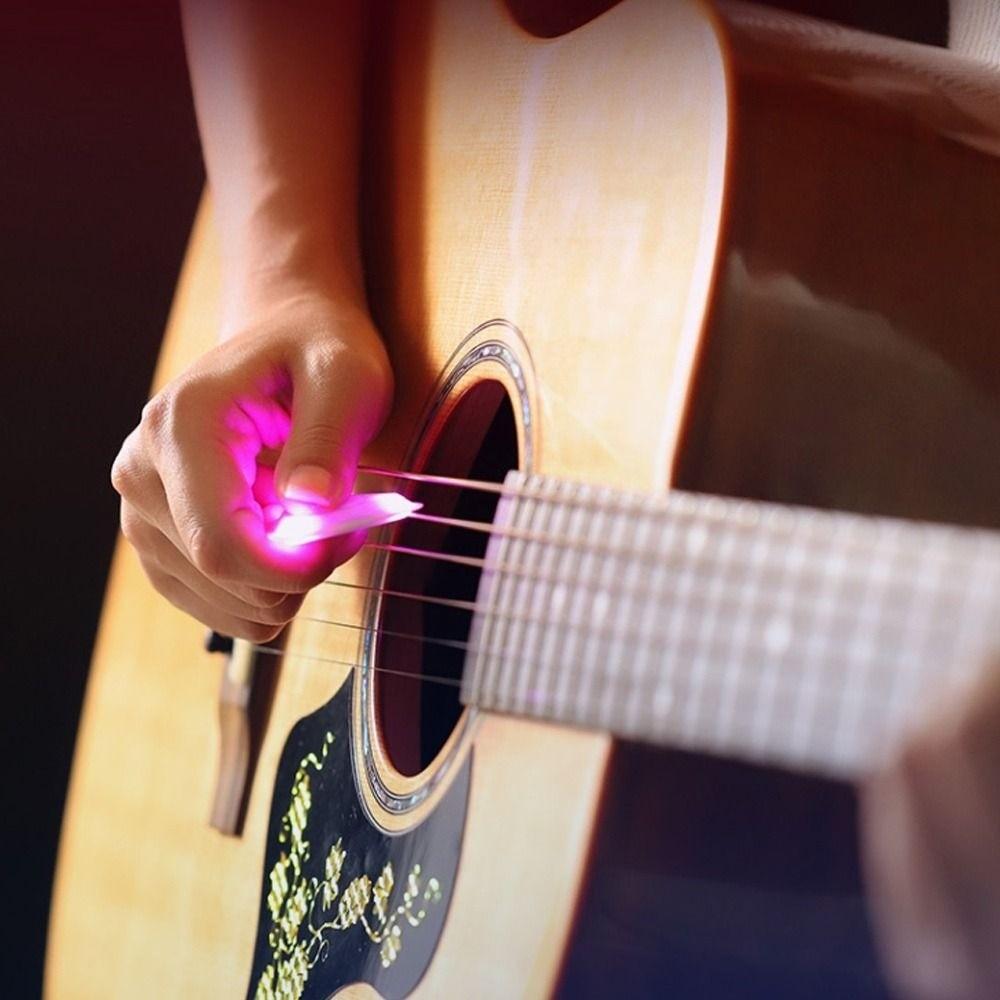 Multicolors Glowing Acoustic Guitar Picks Plectrum Ukulele Picks Electric Guitar Part Accessory