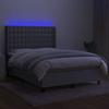Maison Exclusive - Sommier à lattes de lit matelas LED Gris clair 140x200 cm Tissu