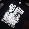 Унисекс хлопковая футболка с коротким рукавом и круглым вырезом Gg Allin Live Fast Die Fast Винтажная Ретро