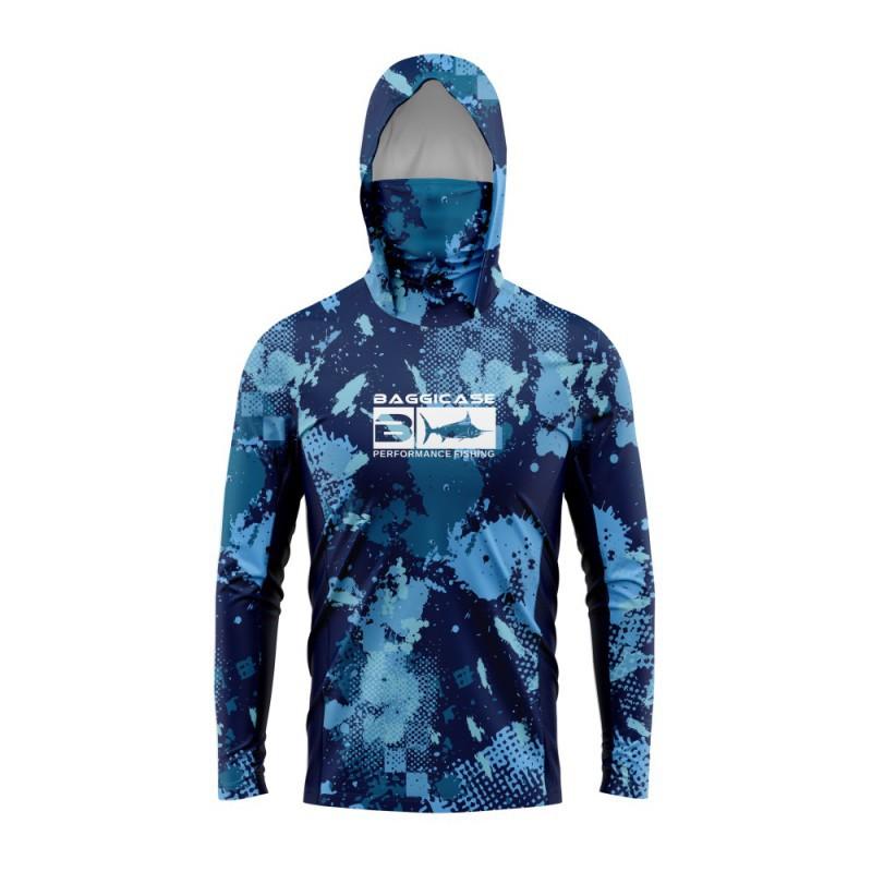 BAGGICASE Одежда для рыбалки Спортивная одежда для улицы С капюшоном и маской Защита от солнца Быстросохнущая Дышащая