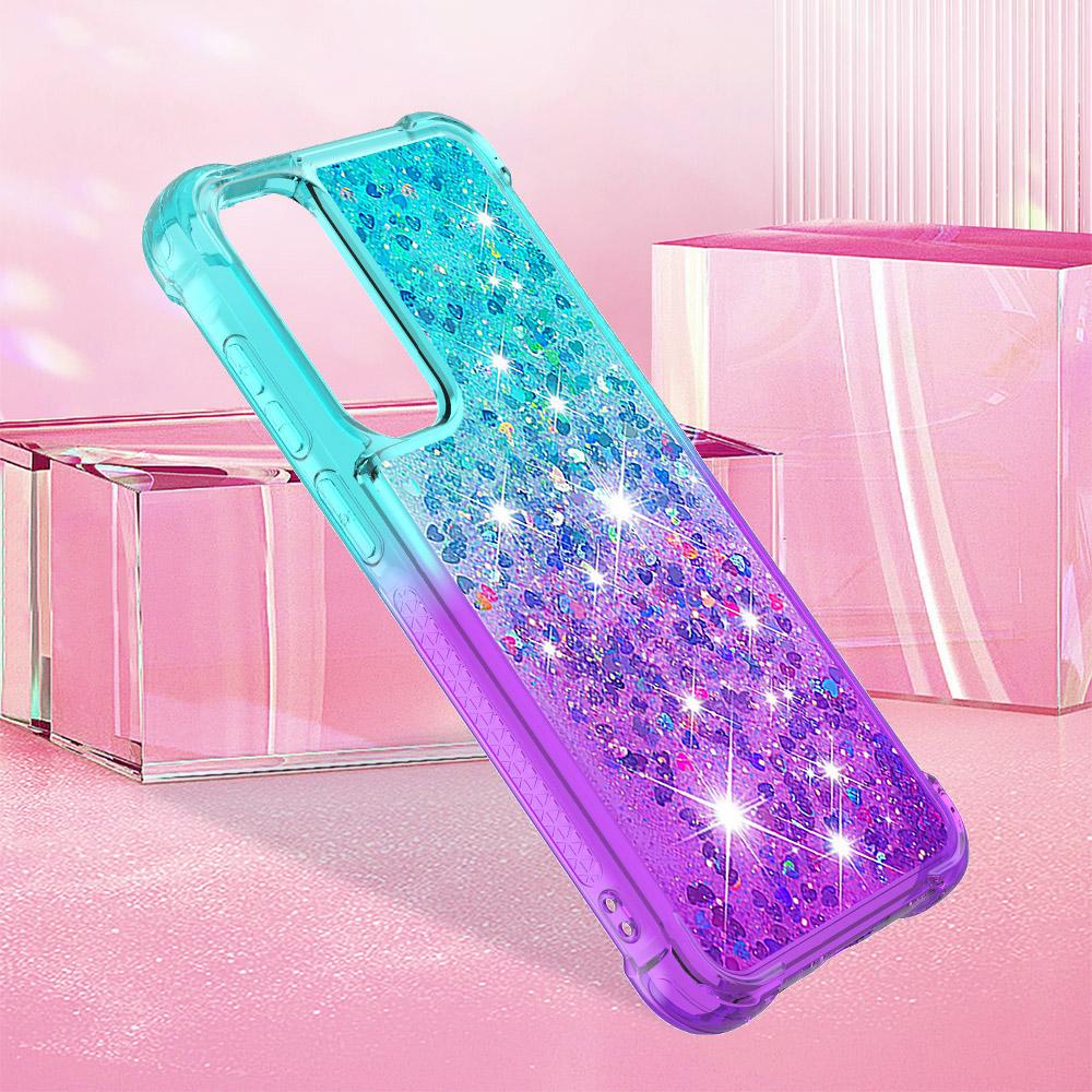Luxury Bling Glitter Phone Case For Samsung Galaxy A53 A33 A32 A24 A23 A22 A21 A21S M23 Dynamic Quicksand Bumper Back Cover