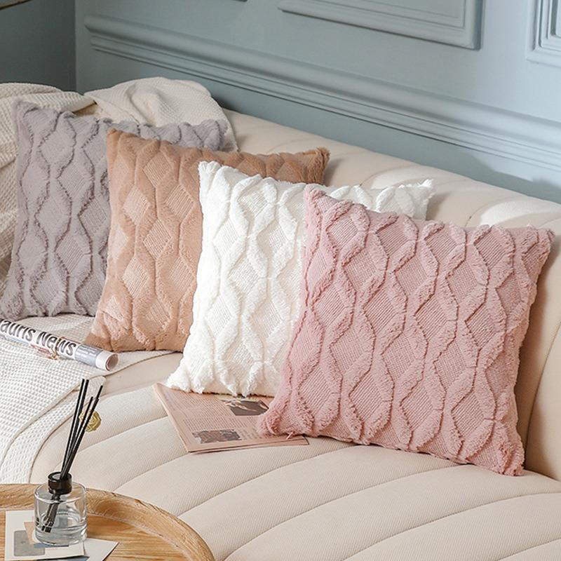 Чехлы для диванных подушек для домашнего декора, мягкие плюшевые бархатные наволочки в стиле бохо 40/45/50/55/60/65 см
