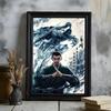 Постер Nezha Demon Child Stirs the Sea HD Универсальное Водонепроницаемое Настенное Искусство Самоклеящийся Декор для Любого Пространства Идеальный Подарок