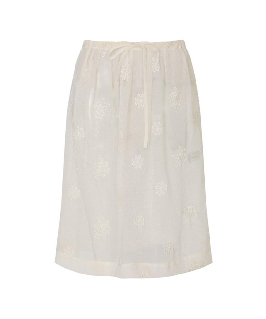 Lulu Seoul Chloe See Through Skirt (Ivory)