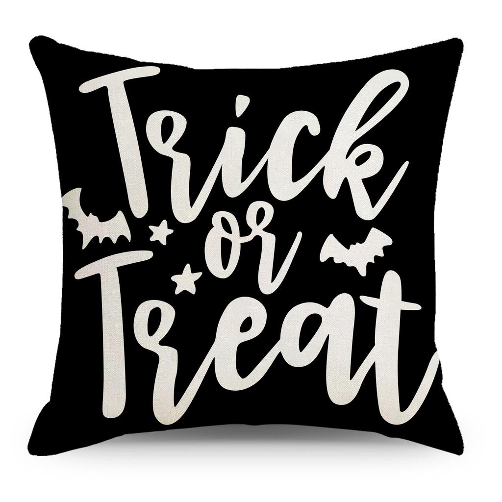 Чехол для подушки на Хэллоуин 45x45, наволочка с тыквой, ведьмой, автомобилем, диванные подушки с принтом, декоративная наволочка, домашний декор, наволочка