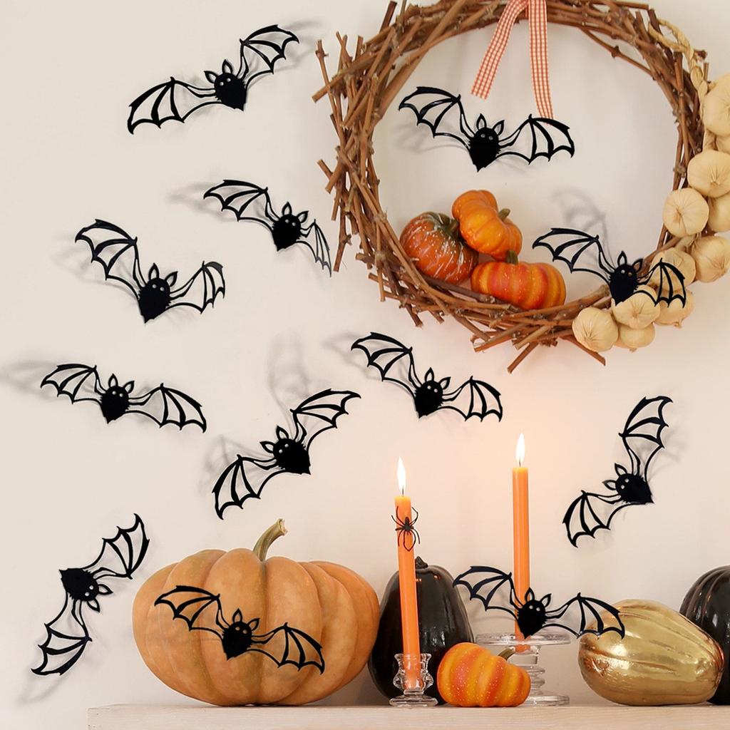 Halloween Bat Wall Decor Halloween Indoor Pvc 3d Bat Stickers Halloween Home Decor Halloween Party Black Bat Stickers