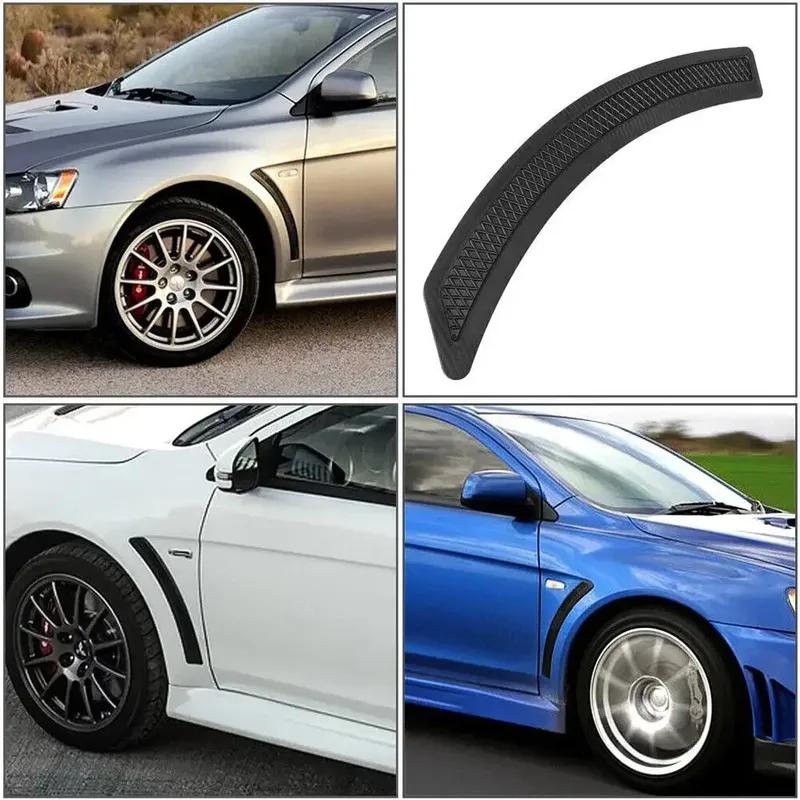 2 шт. Черные Для Mitsubishi Lancer EVO 2008-2015 Автомобиль X Стиль Переднее Крыло Боковой Вентиляционный Отвод Накладка Спойлер Защитная Наклейка Накладка