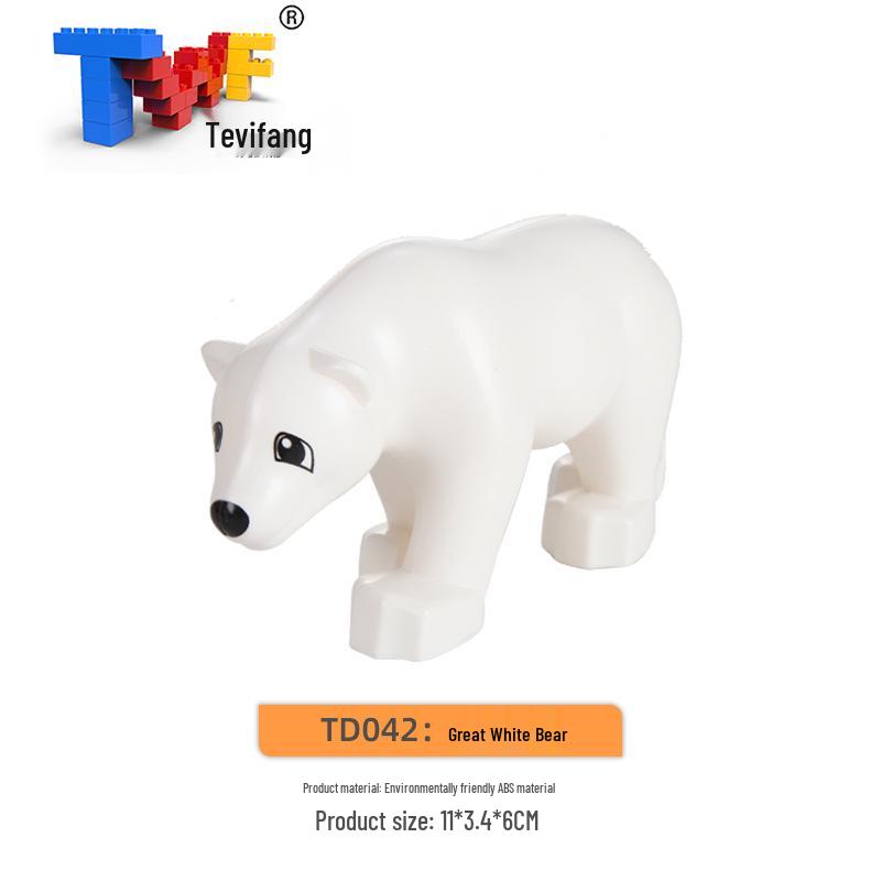 Крупные строительные блоки из частиц: Совместимые Игрушки для Обучения Животным Фермы Прерии Океана для Детей