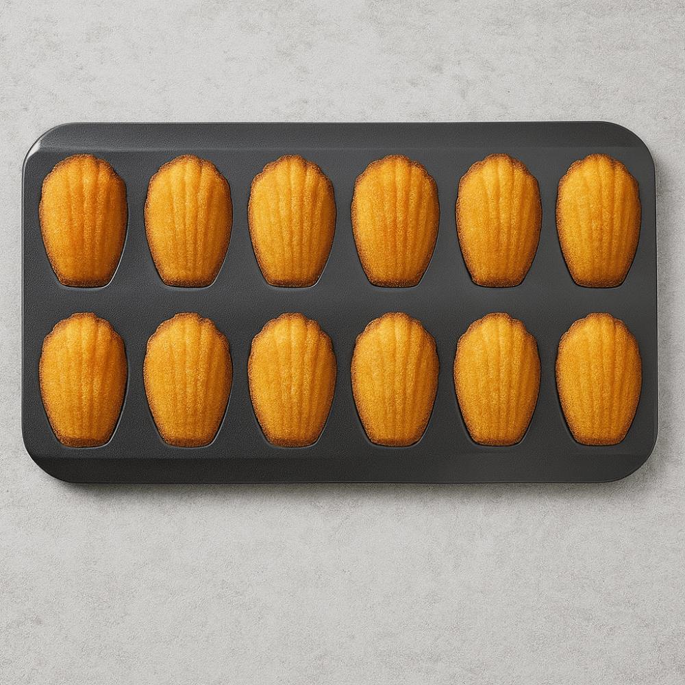 Carbon Steel Madeleine Cake Baking Pan Heat-resistant Cookie Pan  Bakery
