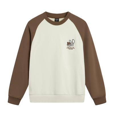 Серия коллаборации Li Ning Disney Свитшот женский свободного кроя с круглым вырезом и вышитой надписью AWDV996-1
