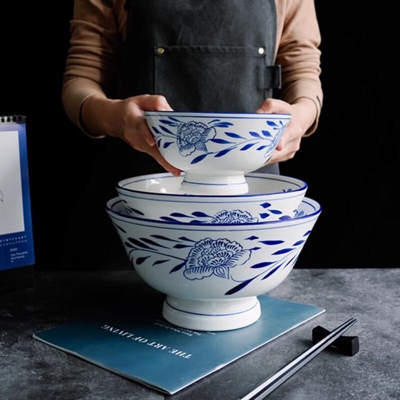 Traditional Chinese Ceramic Large Noodle Bowl