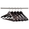Nakata Hanger - Made In Japan: Set of 5 Wooden Men's Suit Hangers with Felt Bars, Smoke Brown, SET-01 (430mm)