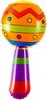 Dmuchany Kolorowy Marakas Grzechotka Dmuchaniec Instrument Meksyk 20Cm