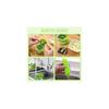 VARKAGE 4Pcs Garlic Chopper Set, Stainless Steel Garlic Press with Silicone Peeler and Cleaning Brush, Kitchen Vegetable Cutter