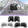 Car Rearview Mirror Decorative Frame Cover For Jeep Wrangler JL JT Gladiator 2018 Up (With Light Version) Car Exterior Accessories , ABS Plastic