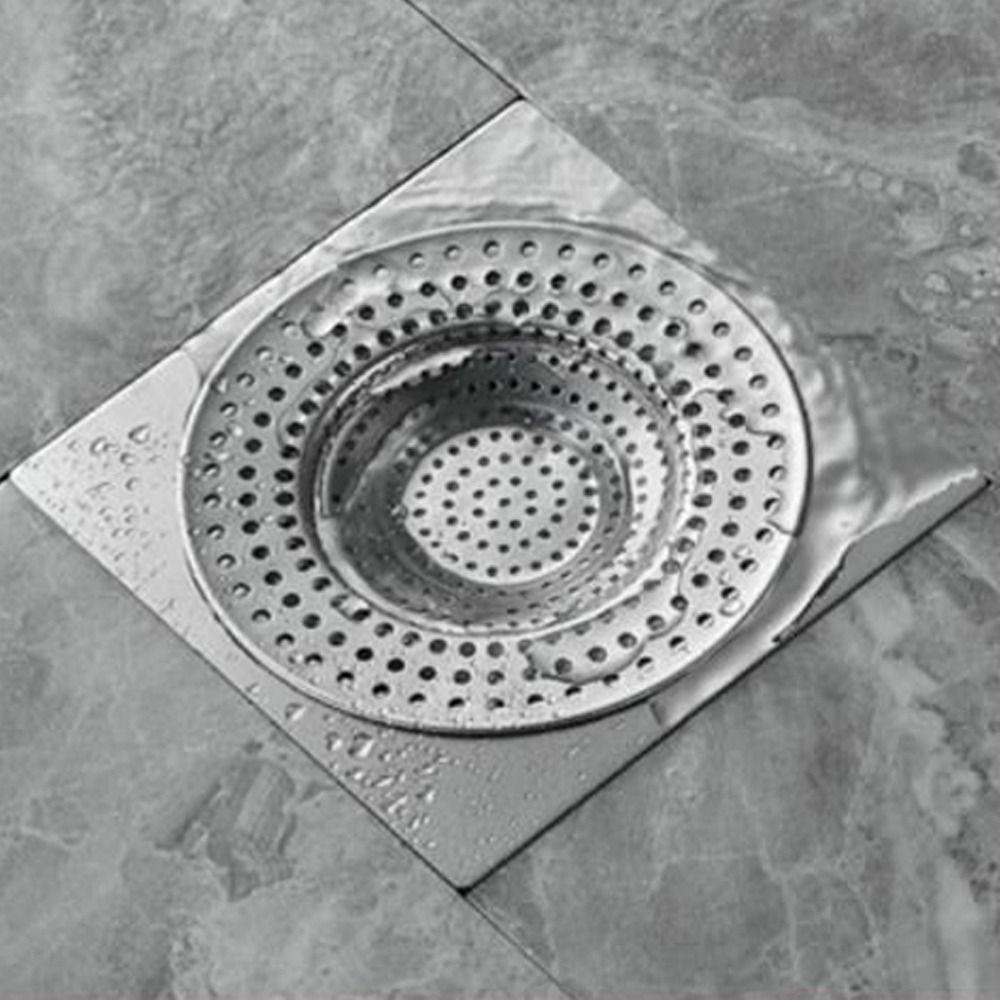 Steel Waste Catcher Floor Drain Net Cover Anti-Blocking Strainer Sewer Mesh Trap Drain Filter